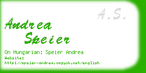 andrea speier business card